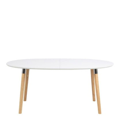 Furniture To Go Belina Oval Dining Table in White & Oak