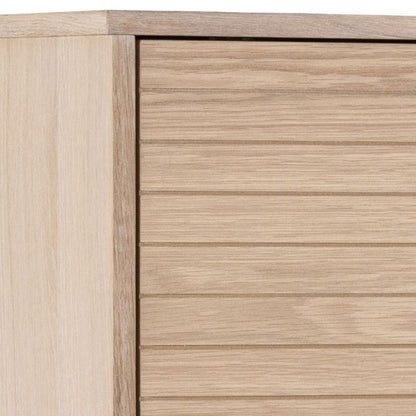 Furniture To Go Linley Cabinet with 2 Doors and 4 Shelves in White Oak