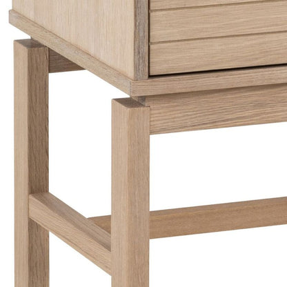 Furniture To Go Linley Cabinet with 2 Doors and 4 Shelves in White Oak