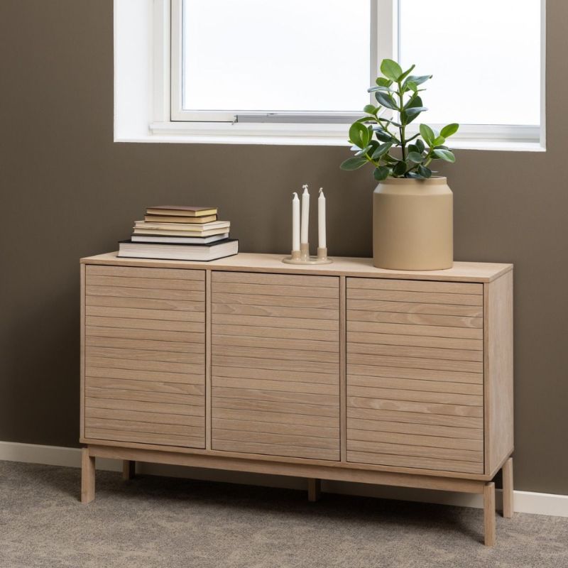 Furniture To Go Linley 3 Door Sideboard in White Oak