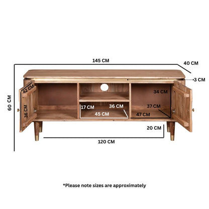 Indian Hub Wilton Acacia Wood TV Unit