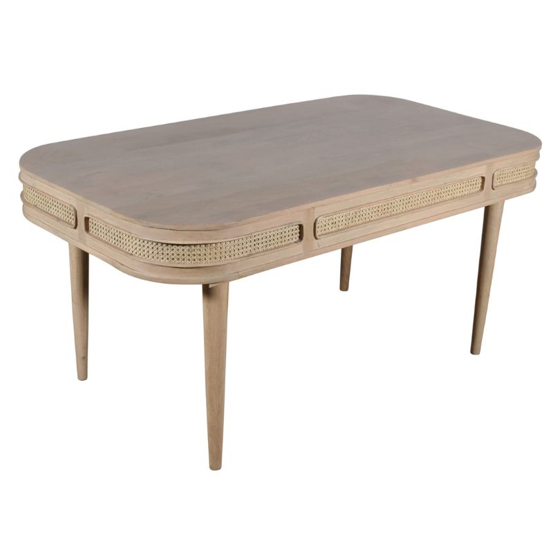 Indian Hub Valencia Cane & Mango Wood Dining Table