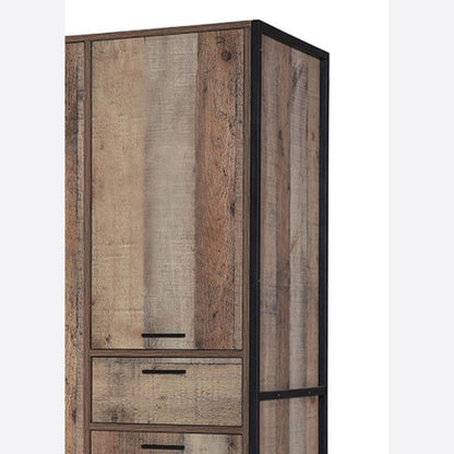 LPD Furniture Hoxton Distressed Oak Effect Triple Wardrobe