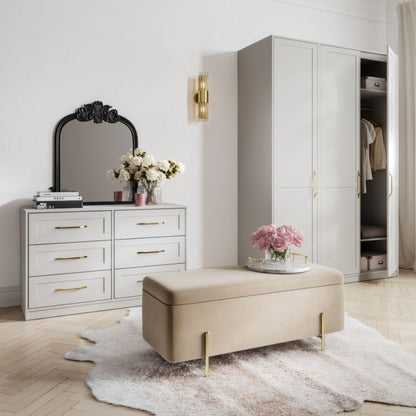 LPD Furniture Austen Double Wardrobe White