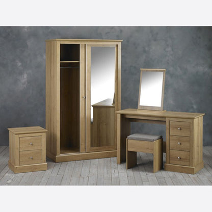 LPD Furniture Devon Double Sliding Wardrobe Oak