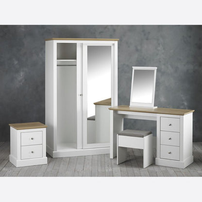 LPD Furniture Devon Double Sliding Wardrobe White