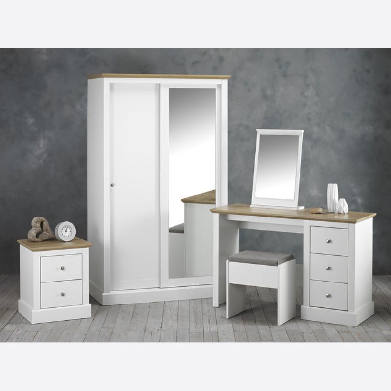 LPD Furniture Devon Double Sliding Wardrobe White