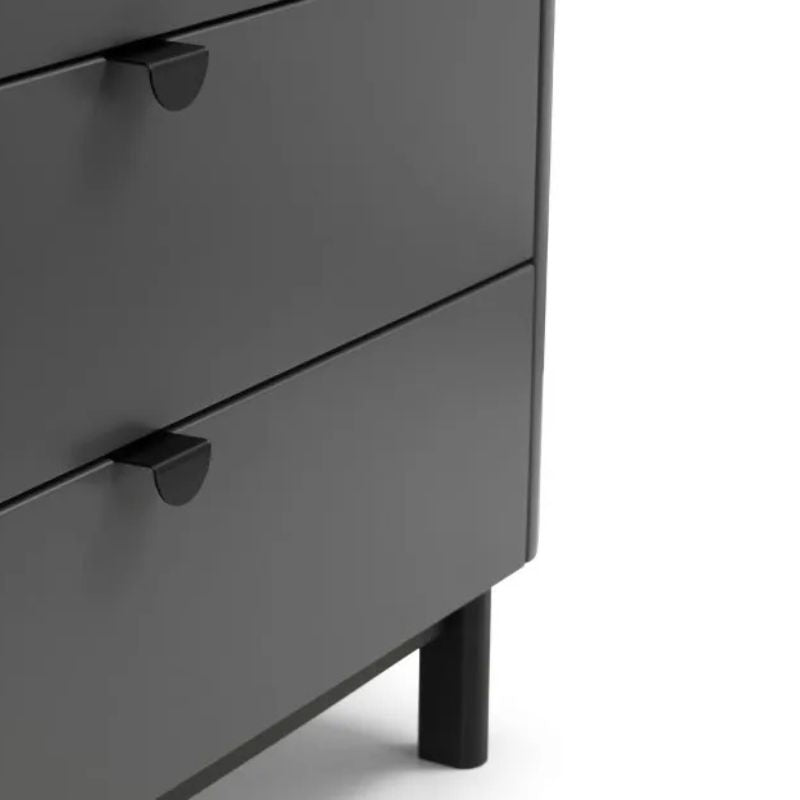 Julian Bowen Chloe 4 Drawer Chest Storm Grey & Black