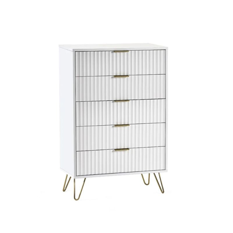 Julian Bowen Murano 5 Drawer Chest White