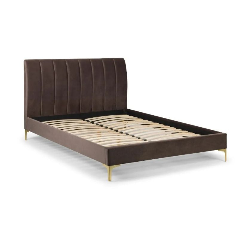 Julian Bowen Deco Double Bed Truffle Velvet