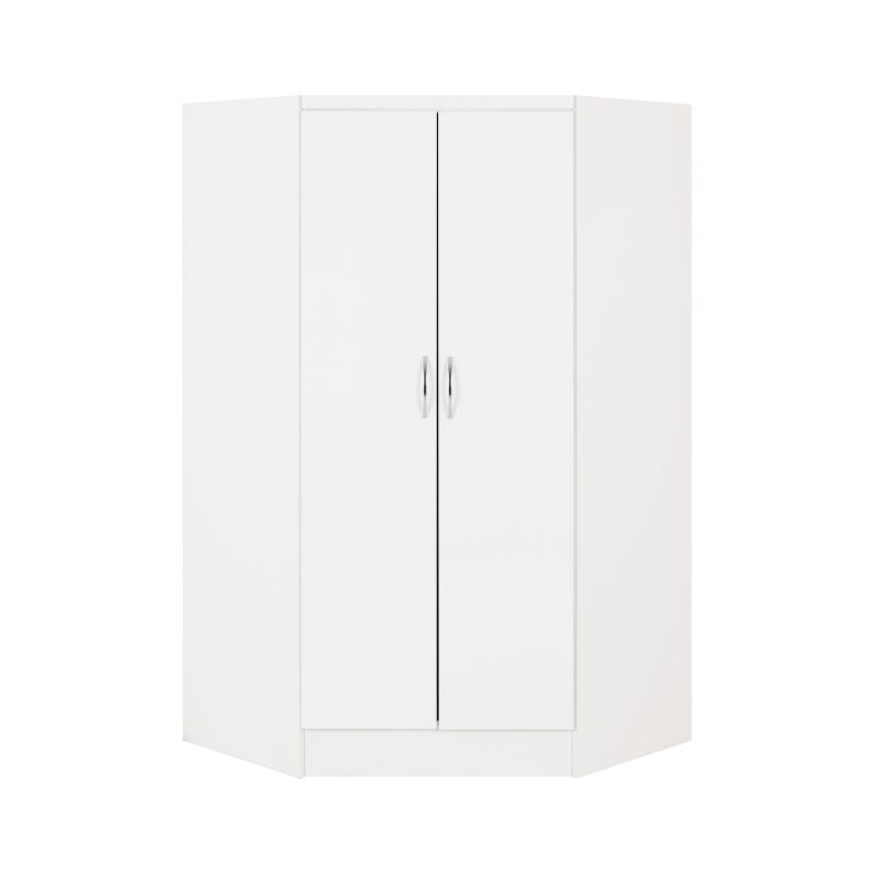 Seconique Nevada 2 Door Corner Wardrobe White Gloss