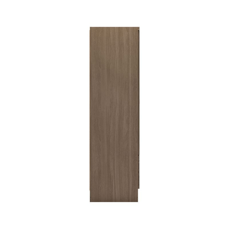 Seconique Nevada 4 Door 2 Drawer Mirrored Wardrobe Rustic Oak Effect