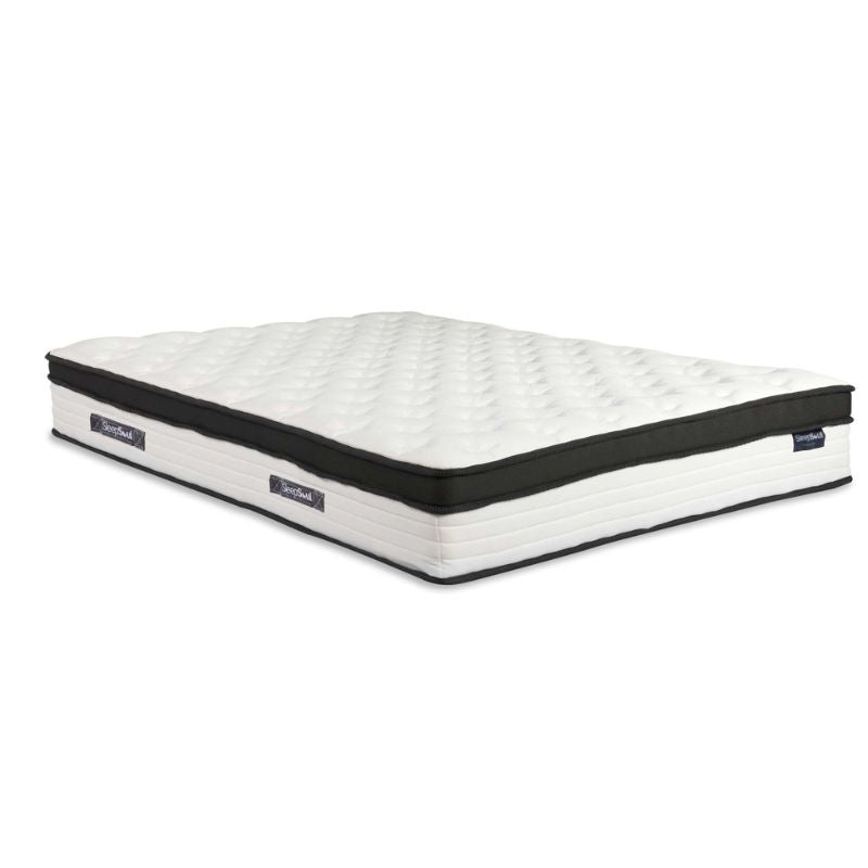 A foam mattress displayed on a bed, showcasing its soft and supportive texture for a comfortable sleep experience.