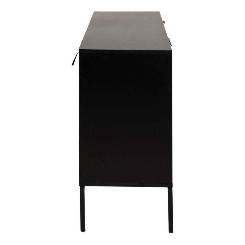 Furniture To Go Seaford Sideboard with 2 Doors and 3 Drawers in Black