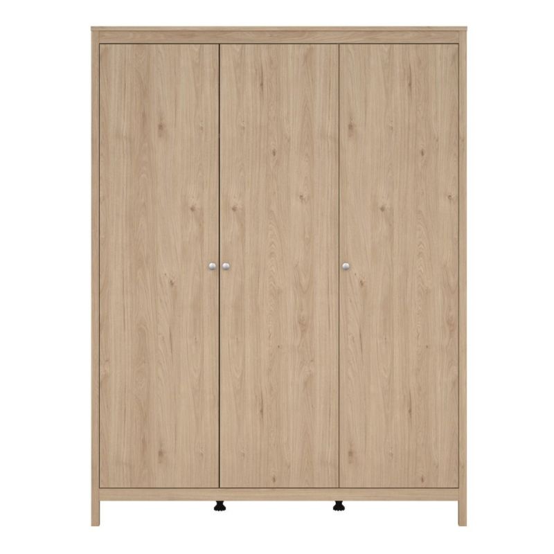 Furniture To Go Madrid Wardrobe with 3 Doors in Jackson Hickory Oak