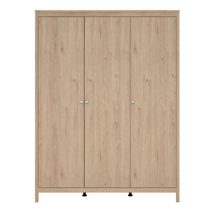 Furniture To Go Madrid Wardrobe with 3 Doors in Jackson Hickory Oak