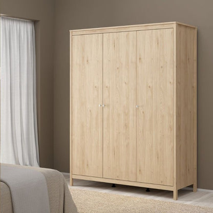 Furniture To Go Madrid Wardrobe with 3 Doors in Jackson Hickory Oak