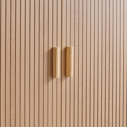 Birlea Axel 2 Door 1 Drawer Fluted Wardrobe Oak