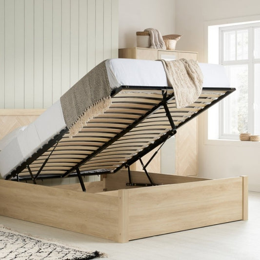 Birlea Herringford Double Ottoman Bed Oak