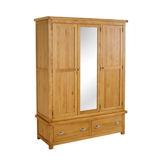 Birlea Woburn 3 Door 2 Drawer Wardrobe Oak