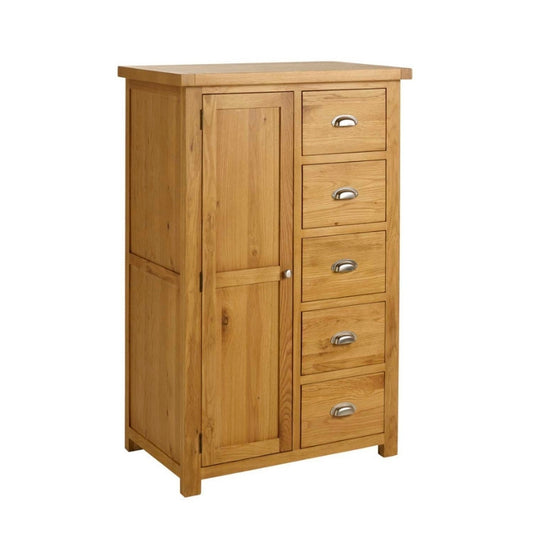 Birlea Woburn 1 Door 5 Drawer Wardrobe Oak