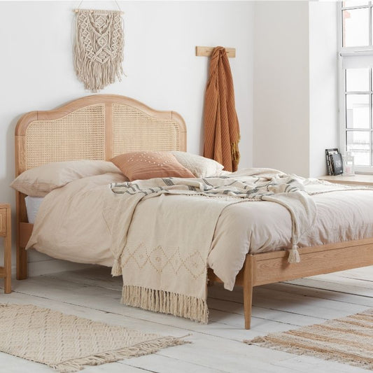 Birlea Leonie Super King Rattan Bed Oak