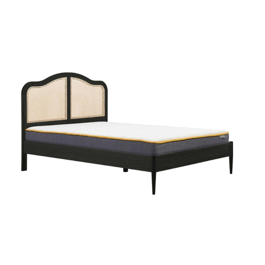 Birlea Leonie King Rattan Bed Black