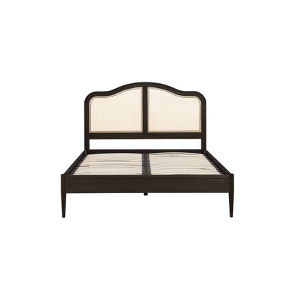Birlea Leonie Double Rattan Bed Black