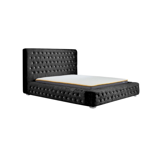 Birlea Grande Super King Bed Black Crushed Velvet