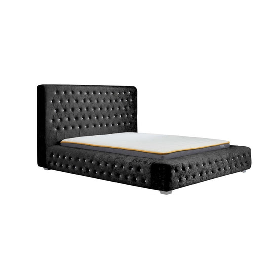 Birlea Grande King Bed Black Crushed Velvet