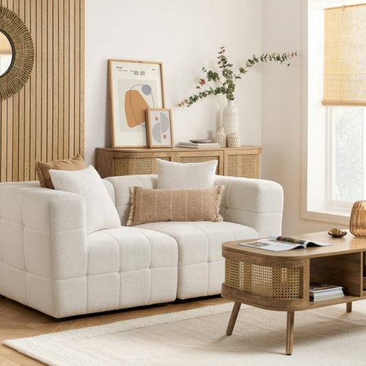 Birlea Milo 2 Seater Sofa White