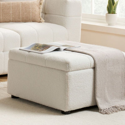 Birlea Milo 2 Seater Sofa with Footstool White