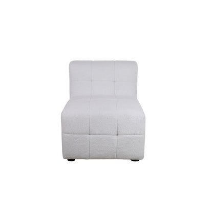 Birlea Milo 3 Seater Sofa with Footstool White