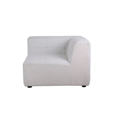 Birlea Milo 3 Seater Sofa with Footstool White