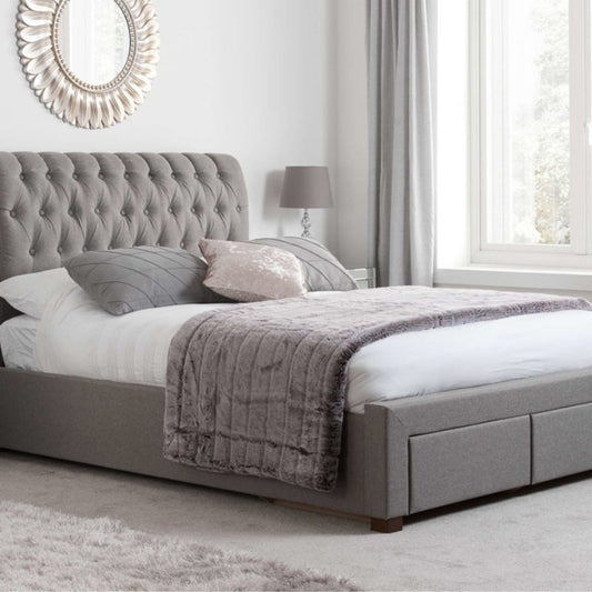 Birlea Valentino King 2 Drawer Bed Grey