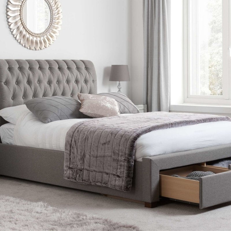 Birlea Valentino King 2 Drawer Bed Grey