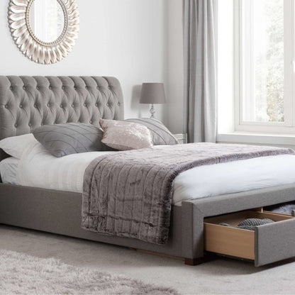 Birlea Valentino King 2 Drawer Bed Grey