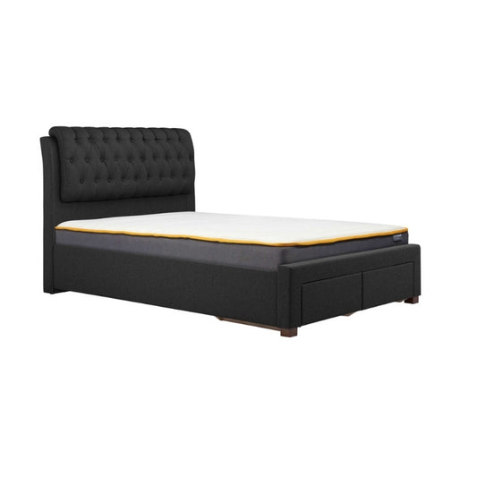 Birlea Valentino Double 2 Drawer Bed Charcoal