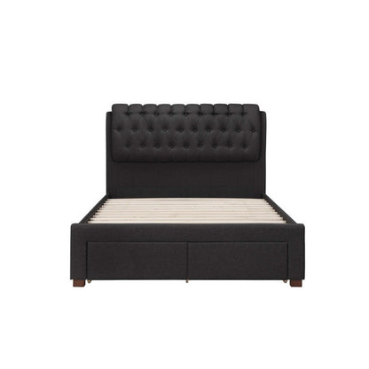 Birlea Valentino Double 2 Drawer Bed Charcoal