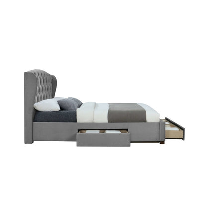 Birlea Hope Double Bed Grey Velvet