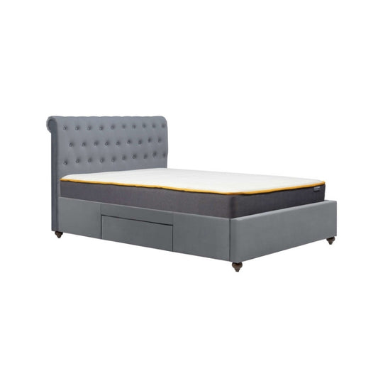 Birlea Marlow King Bed Grey Velvet