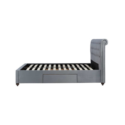 Birlea Marlow King Bed Grey Velvet