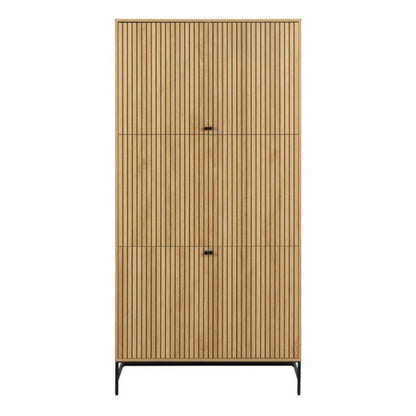 Furniture To Go Albany 4 Door Wardrobe Black & Oak