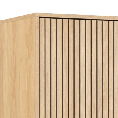 Furniture To Go Albany 4 Door Wardrobe Black & Oak