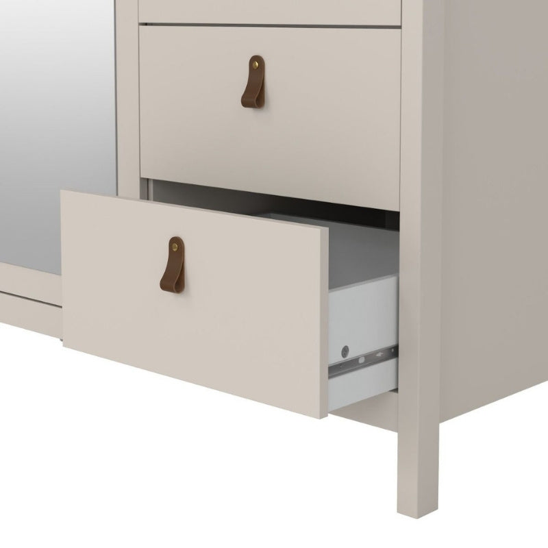 Furniture To Go Barcelona 2 Doors 1 Mirror Door 2 Drawers Wardrobe Cashmere