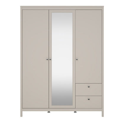 Furniture To Go Madrid 2 Doors 1 Mirror Door 2 Drawers Wardrobe Cashmere