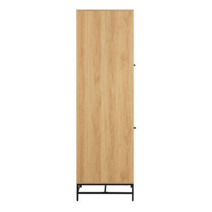 Furniture To Go Albany 2 Door Wardrobe Oak Black Legs