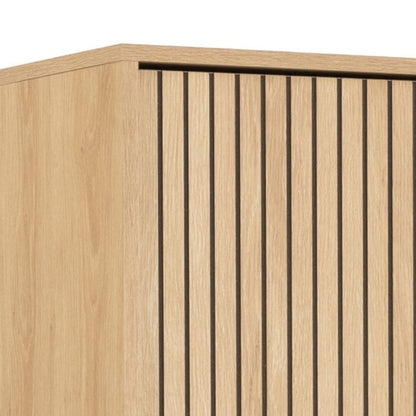 Furniture To Go Albany 2 Door Wardrobe Oak Black Legs