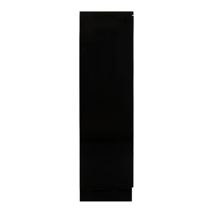Seconique Nevada 3 Door 2 Drawer Mirrored Wardrobe Black Gloss