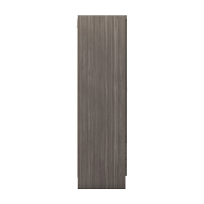 Seconique Nevada 3 Door 2 Drawer Mirrored Wardrobe Black Wood Grain